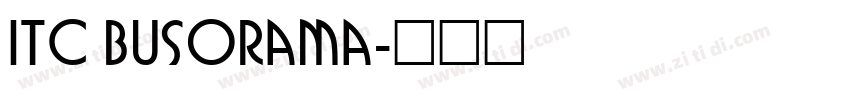 ITC Busorama字体转换